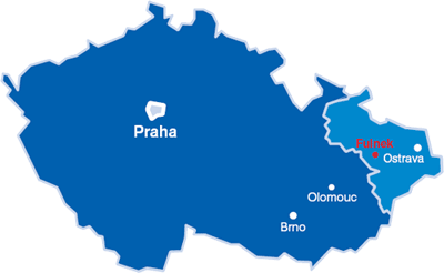 Map of northĂ‚Â­ Moravia